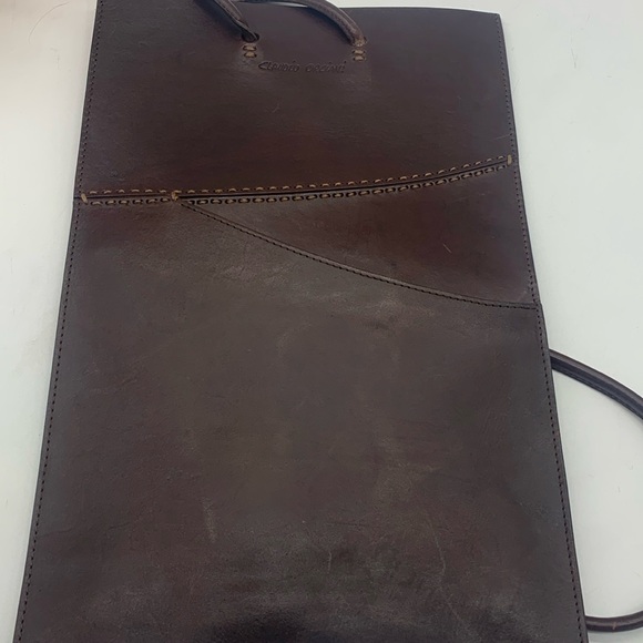 CLAUDIO ORCIANI Redish Brown Leather Backpack Made Italy MCB6743R - Picture 4 of 13